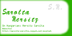 sarolta mersitz business card